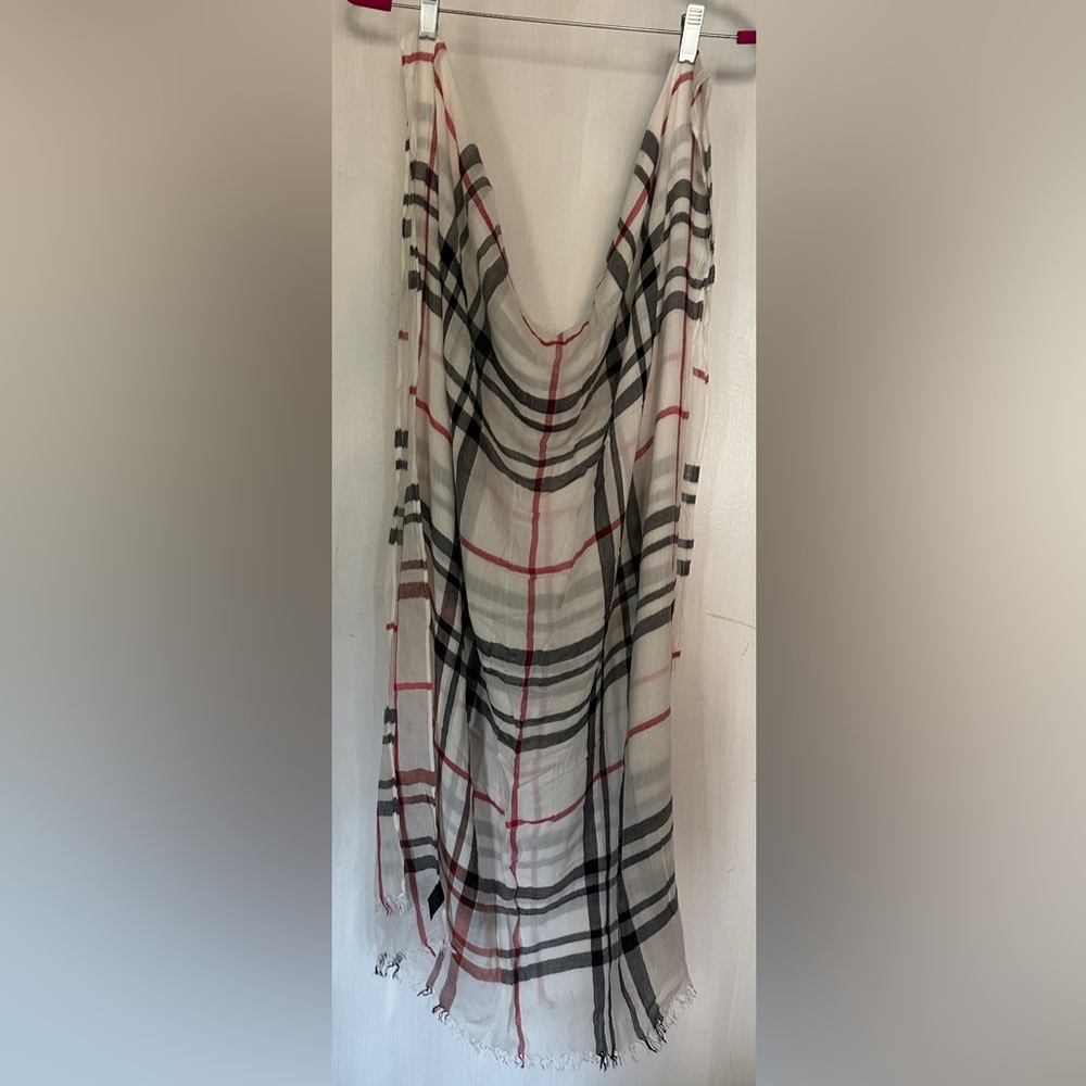 Plaid Fringe Scarf
